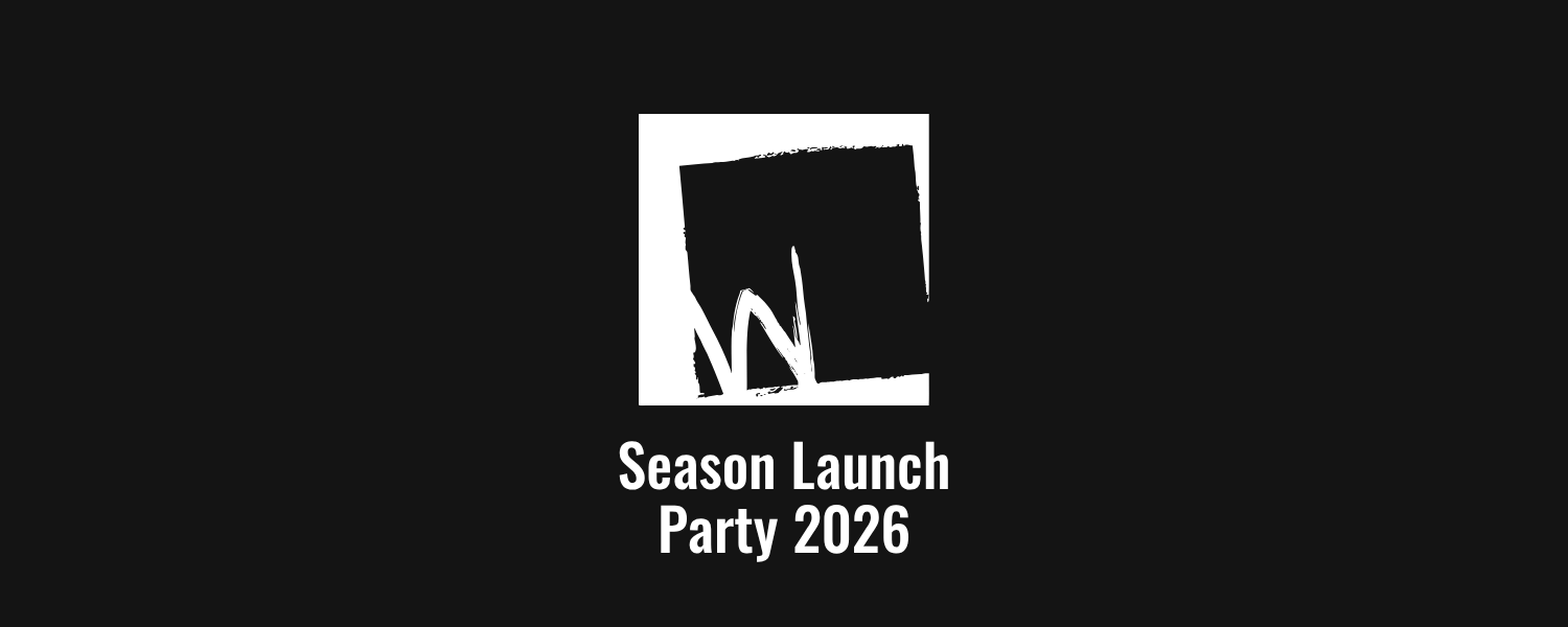 A box with a slanted W in it, with the words Season Launch Party 2026 beneath it.