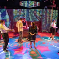 A group of people dancing at a party