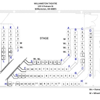 Seating chart of the Williamston Theatre